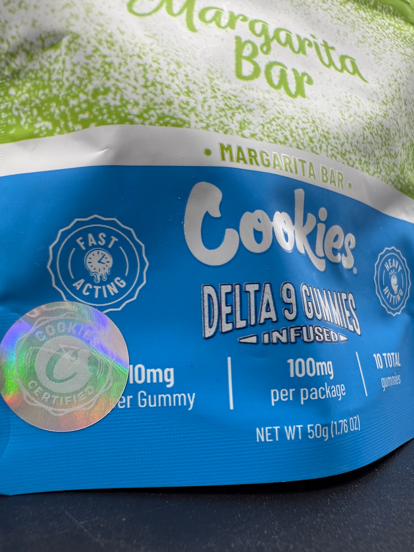 Cookies Gummies Delta-9 Margarita Bar | 10 mg THC – Goût citron frais EASYQUAL CBD SHOP