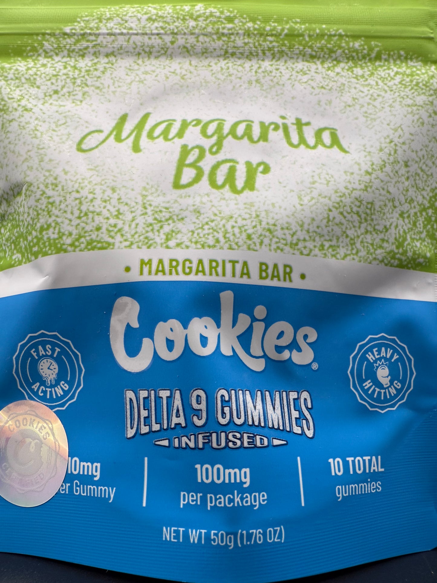Cookies Gummies Delta-9 Margarita Bar | 10 mg THC – Goût citron frais EASYQUAL CBD SHOP
