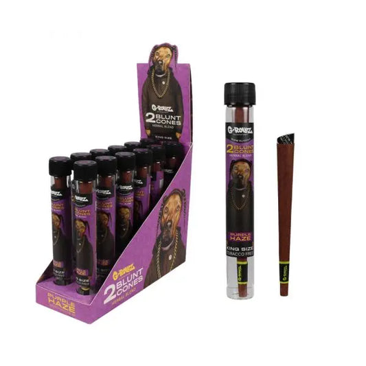 BLUNT PREROULE 1 1/4 G-ROLLZ HERBAL BLEND TERPENES PURPLE HAZE PAR 2 EASYQUAL CBD SHOP