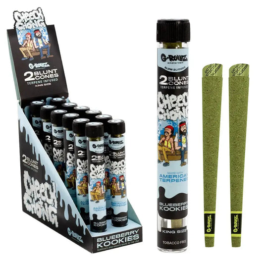 BLUNT PREROULE G ROLLZ CHEECH AND CHONG TERPENES BLUEBERRY KOOKIES PAR 2 EASYQUAL CBD SHOP