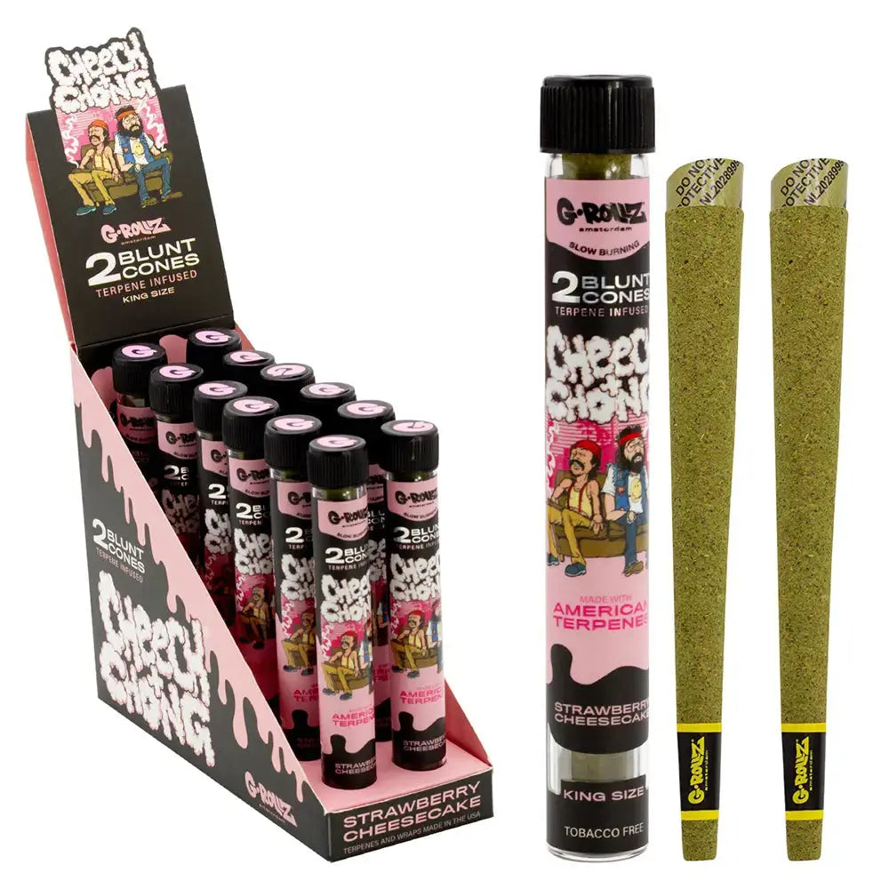 BLUNT PREROULE G ROLLZ CHEECH AND CHONG TERPENES STRAWBERRY CHEESECAKE PAR 2 EASYQUAL CBD SHOP