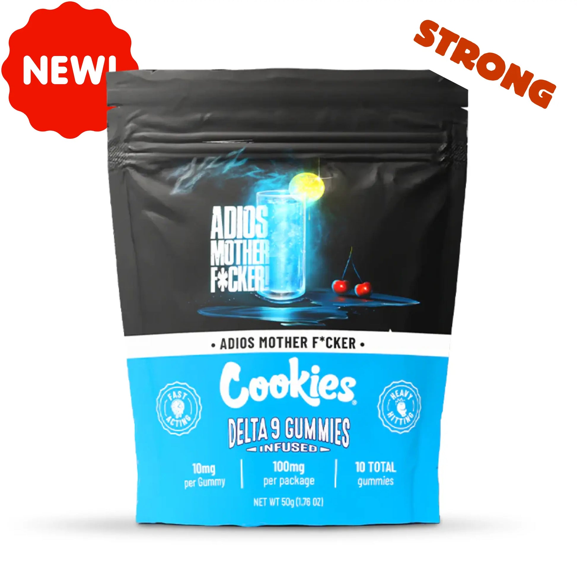 Cookies Gummies Delta-9 Adios Mother F*ck | 10 mg THC – Goût agrumes et fruits tropicaux EASYQUAL CBD SHOP