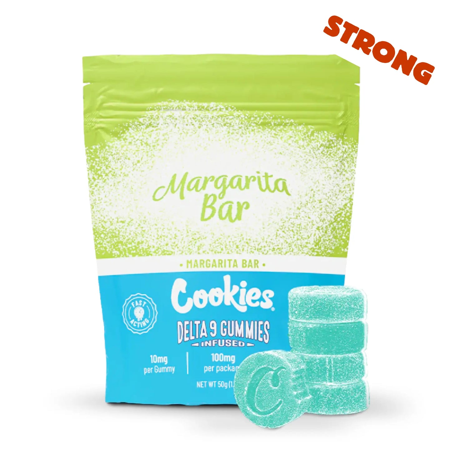 Cookies Gummies Delta-9 Margarita Bar | 10 mg THC – Goût citron frais EASYQUAL CBD SHOP