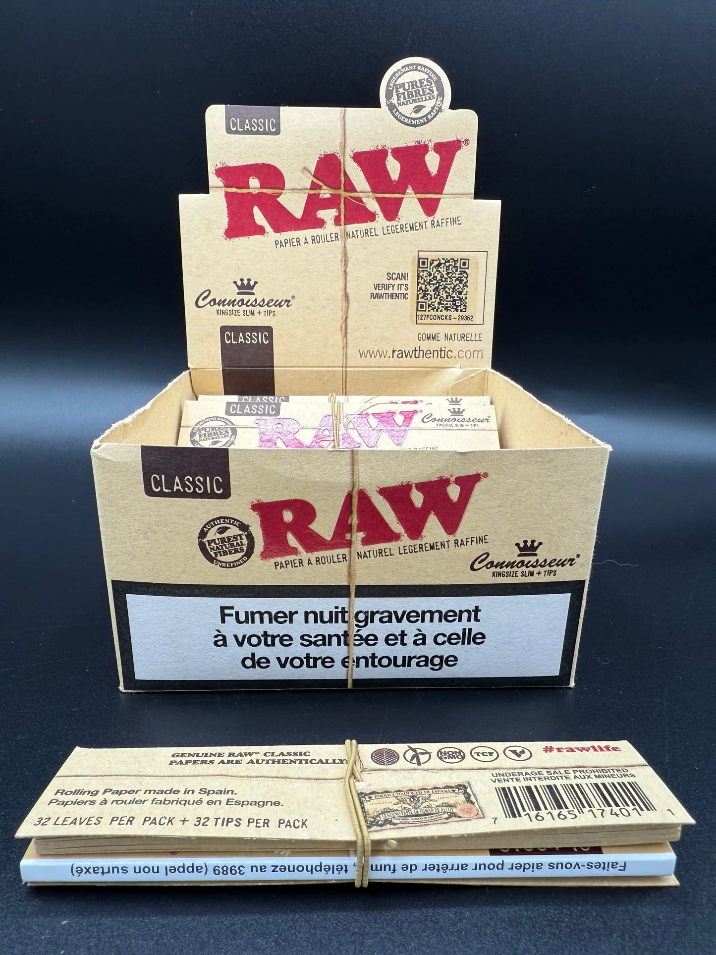 Feuilles RAW slim + tips Classic EASYQUAL CBD SHOP
