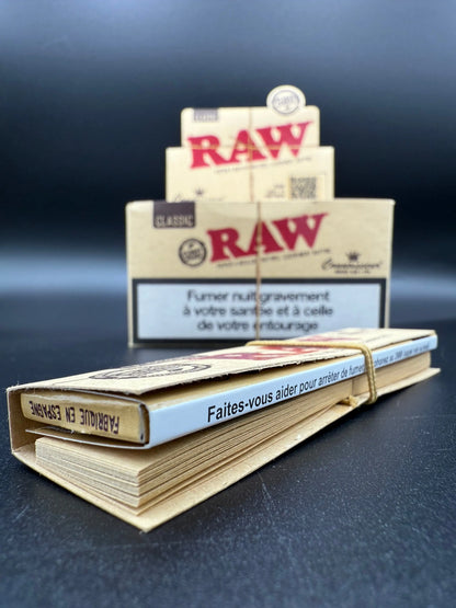 Feuilles RAW slim + tips Classic EASYQUAL CBD SHOP
