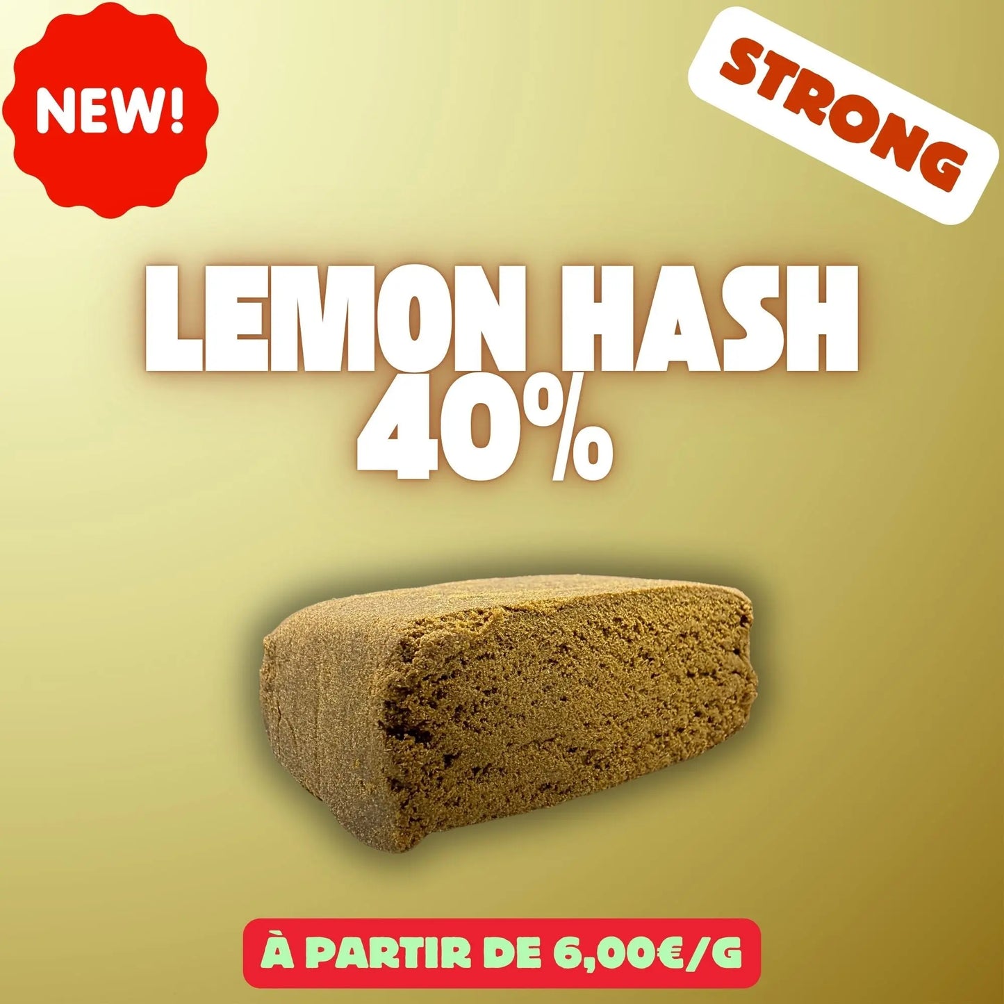 Lemon Hash 40% - Résine HIGH EFFECT EASYQUAL CBD SHOP
